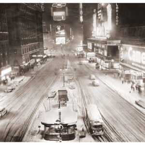 Times Square at night after a snow - photo #430
