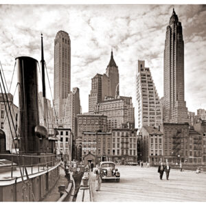 Manhattan Skyline from Governors Slip, NYC-photo # 783
